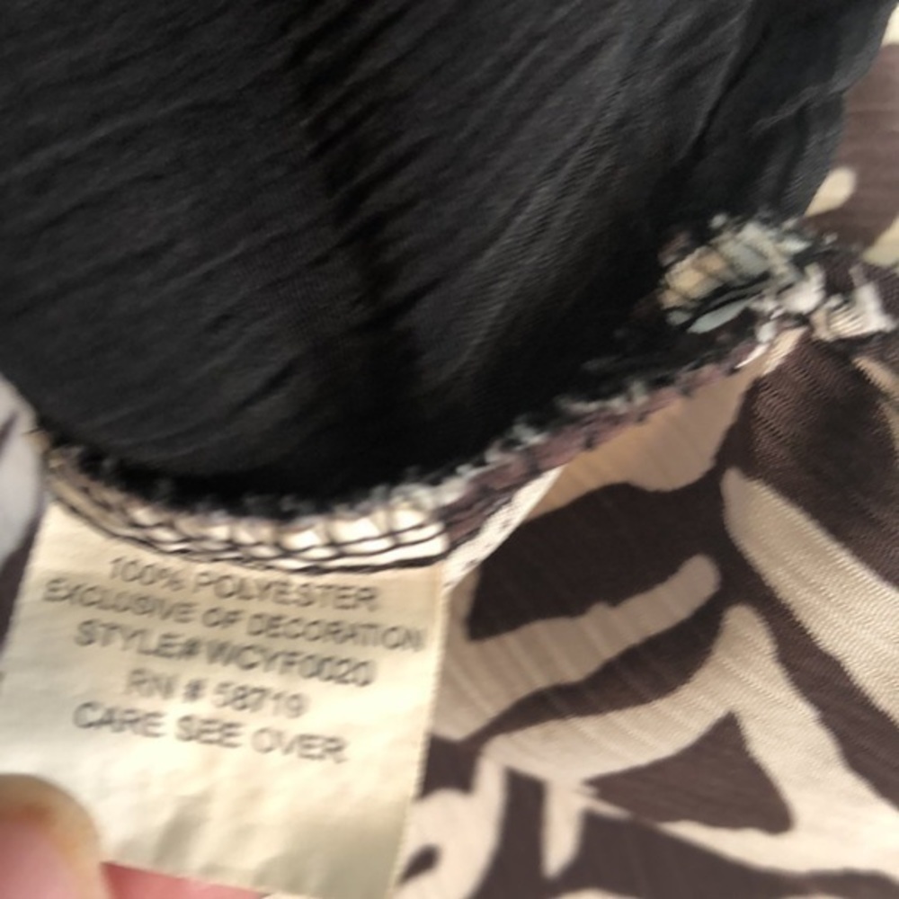 Notations Size 1x Top With Built In Cardigan Zebr… - image 5